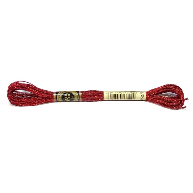 Farverig metallisk tråd håndlavet korssting ledningstråd guld silke broderitråd gør det selv syning 8 meter 12 tråde: Burgunder