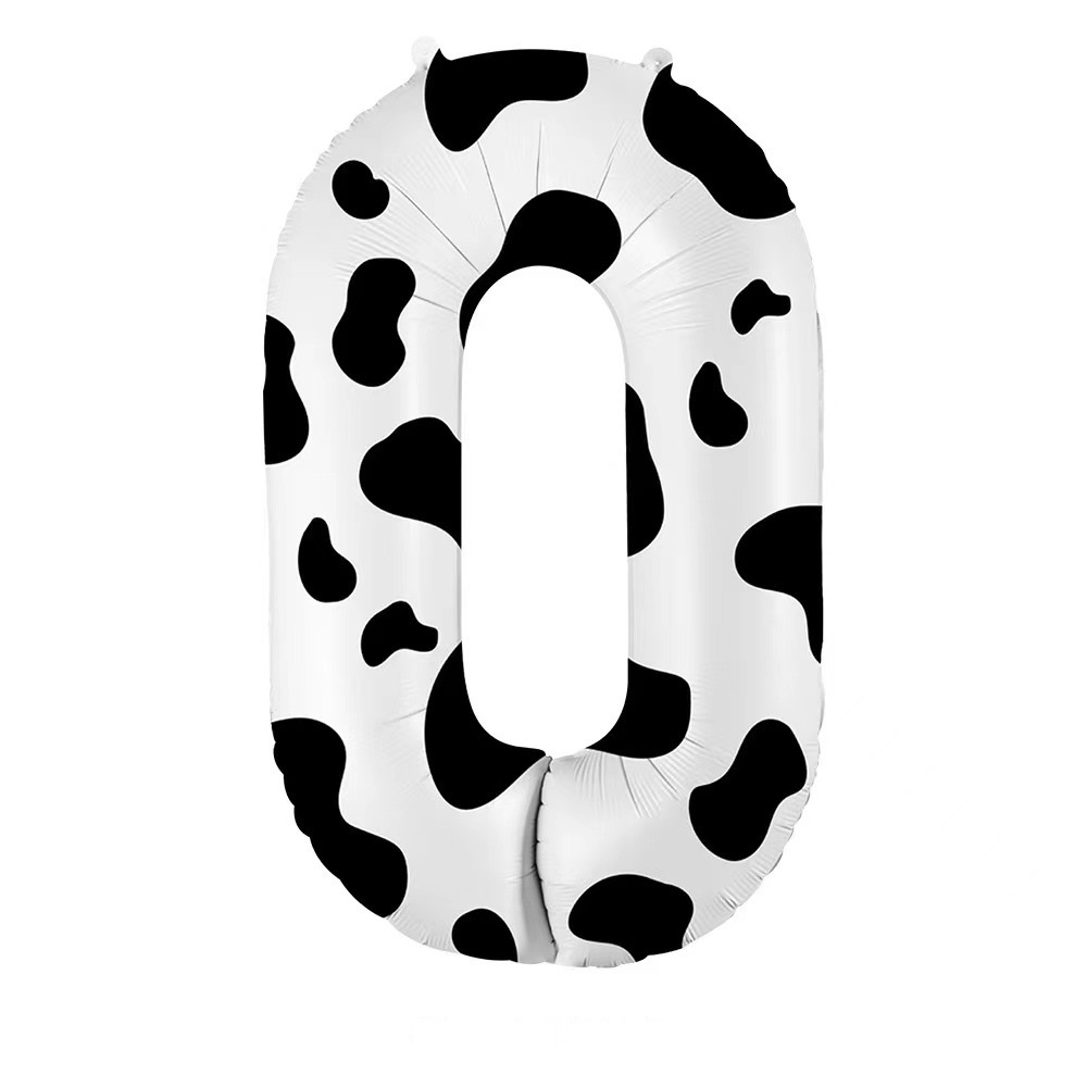 40 cali Krowa Nadruk 1 2 3 4 5 6 7 8 9 0 Cyfrowy balon z numerem Chłopiec Dziewczyna Krowa Farma Stodoła Motyw Dekoracja urodzinowa: Fluorescencji Żółty