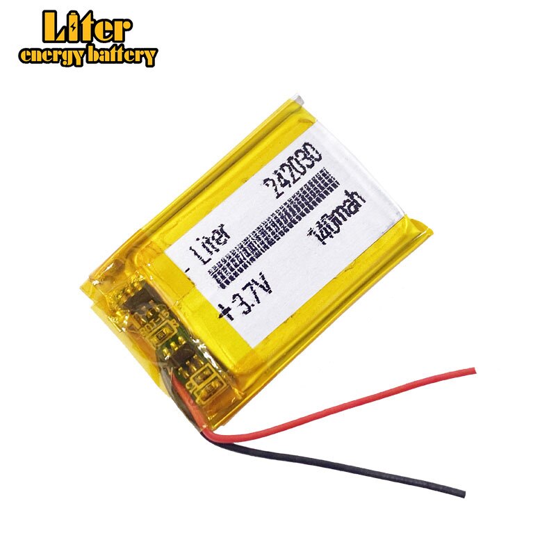 Batería de polímero de litio 242030, 3,7 V, 140MAH, 252030, con la operación más segura, precio más bajo