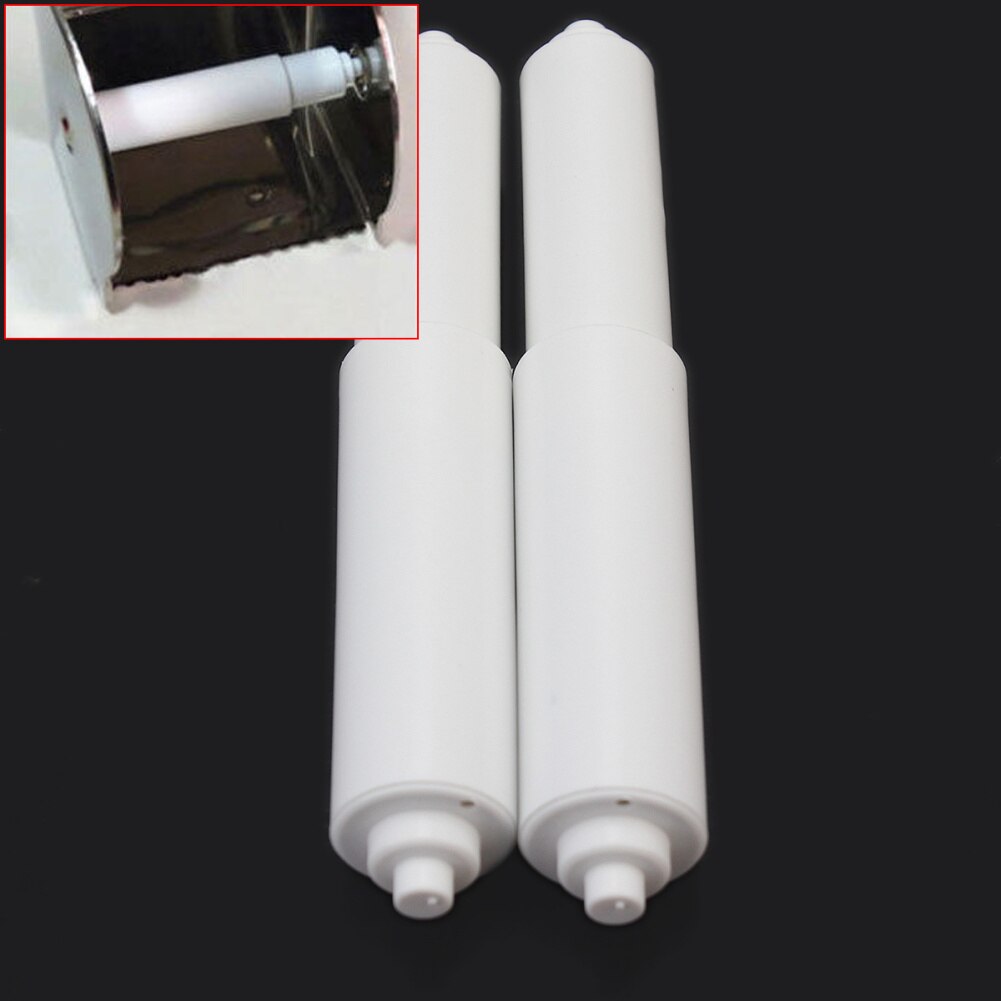 2pcs Adjustable White Plastic Replacement Toilet Paper Roll Holder Roller Stretch Spindle Home Room Barthroom DIY Craft Supplies