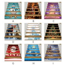 Stairs sticker Christmas 3D Simulation Stair Sticker Waterproof Wall Sticker Home Decor DIY self-adhesive stair sticker