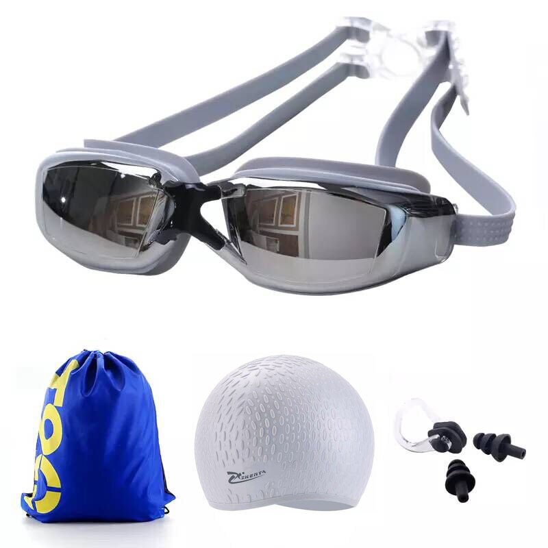 Zwembril Recept Bijziendheid Professionele Duiken Bril Mannen Vrouwen Waterdichte Siliconen Cap Dioptrie Eyewear Zwembad Zak