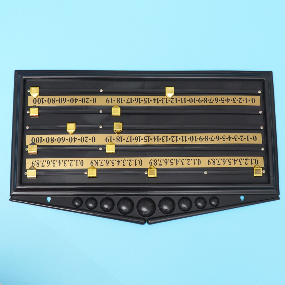 Plastic Snooker Pool Scoreboard Game Scorer Billiard Accessories Home Club Supplies (Black)
