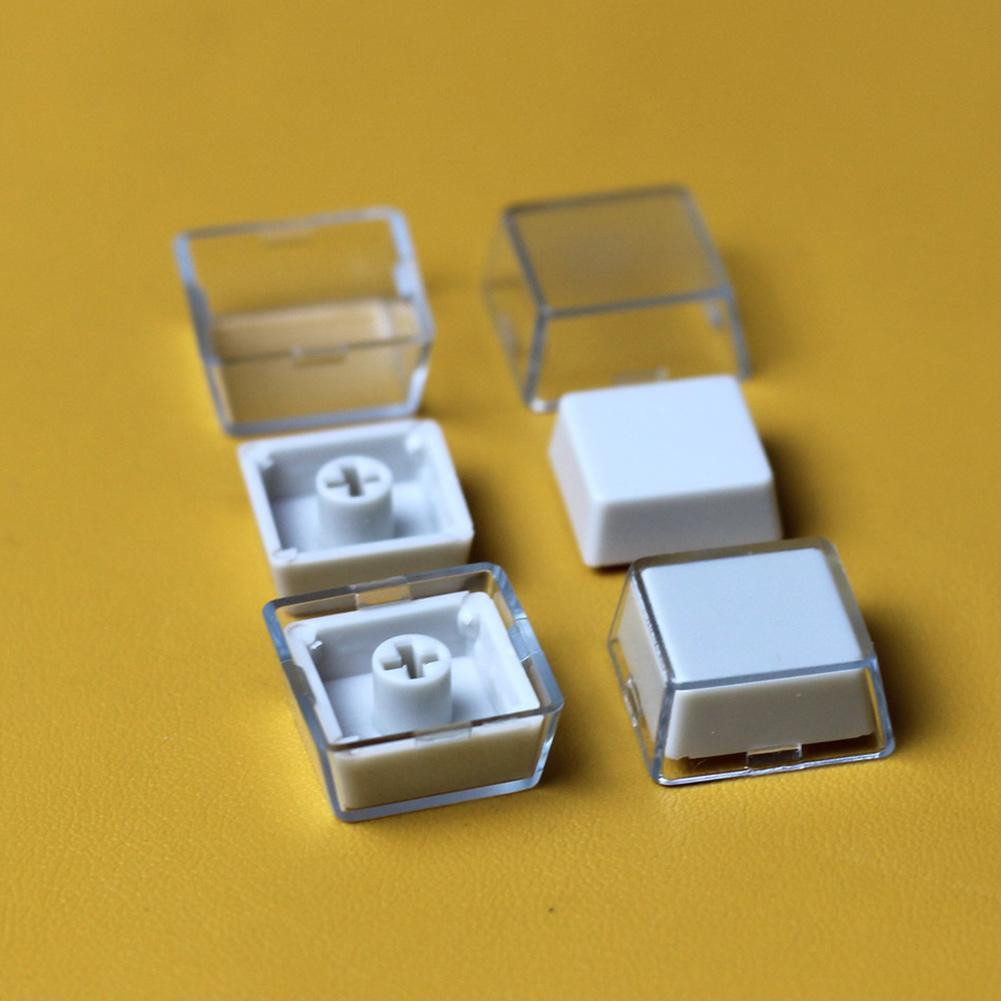 10/Pcs Transparant Keycaps Double-Layer Keycaps Verwijderbare Papier Clips Custom Mx Schakelaar Relegendable Keycap Shell Bescherming