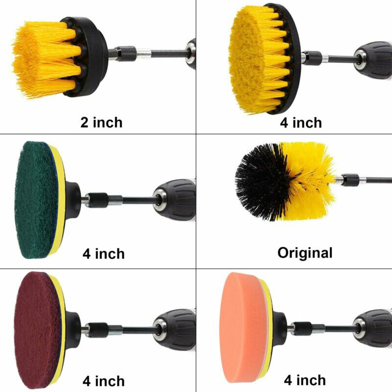 14PCS/Set Cleaner Combo Tool Power Scrubber Tub Sinks Shower Door Tracks