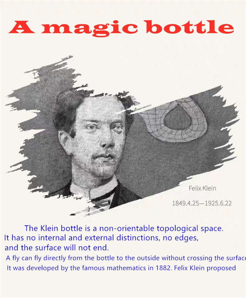 Klein bottle is not full of water four-dimensional space bottle physical experiment equipment