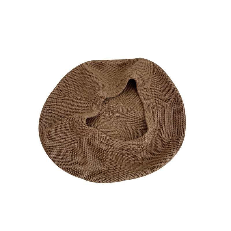 Chapeau de peintre sauvage rétro, Version coréenne de la grande circonférence de la tête tricotée japonaise, béret Monochrome Gorros, printemps et automne