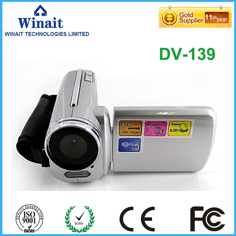 style cheap camcorder 1.8"LCD screen 4x digital zoom foto camera LED light flash digital video camera with 32GB memory