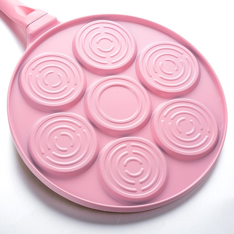 7 Cells Animal Smiley Face Pancake Maker Griddle Pan Pancake Mold Blini Pan Grill Pan Egg Frying Pot Nonstick Omelet Cooker