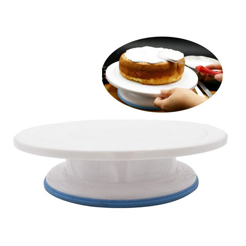 Aangekomen! Plastic Taart Draaitafel Roterende Taart Decoreren Draaitafel Anti-Slip Ronde Cake Stand Cake Draaitafel