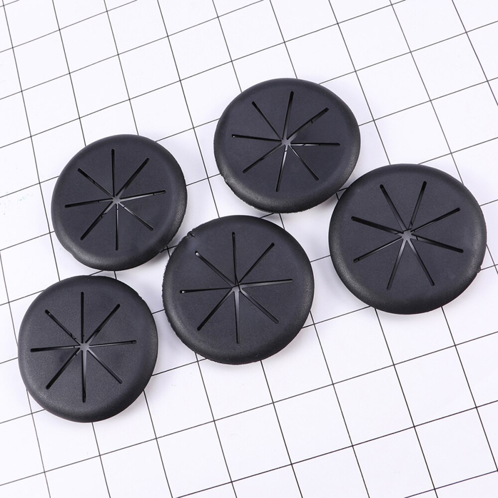 5 PCS Computer Desk Grommet Flexible Wire Organizer for Home Office Computer Desk Cable Cord Wire Management (Black): Default Title