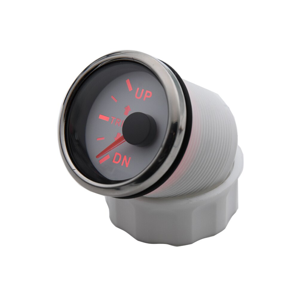 52mm 2'' Marine Boat Outboard Engine Trim Tilt Gauge UP-DN Trim Gauge Meter 0-190ohm Left Side With Red Backlight 12V/24V