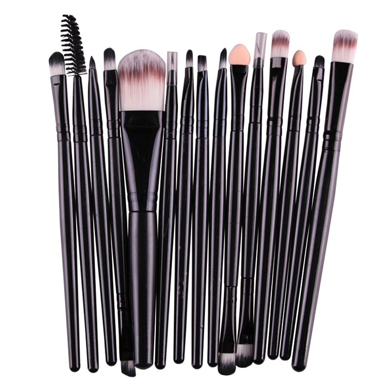 Kit de pinceaux de maquillage multicolores maange 15pc , pour les yeux, le fard à paupières, l'eyeliner, le fond de teint, le correcteur: 06