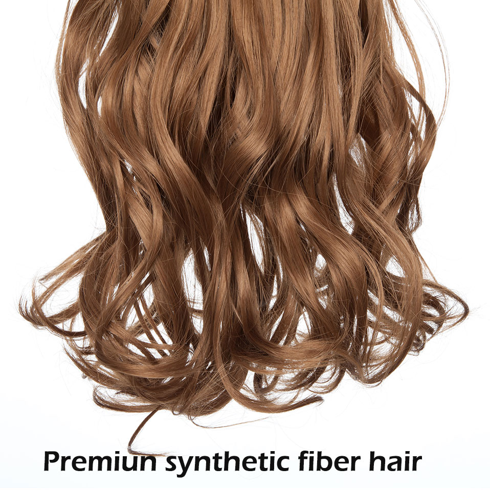 Snoilite 16 Inch Golvend Haar Extensions Met Black Cap Lange Synthetische Uitbreiding Haar Integreren Cap Met Haar Voor Girl Party