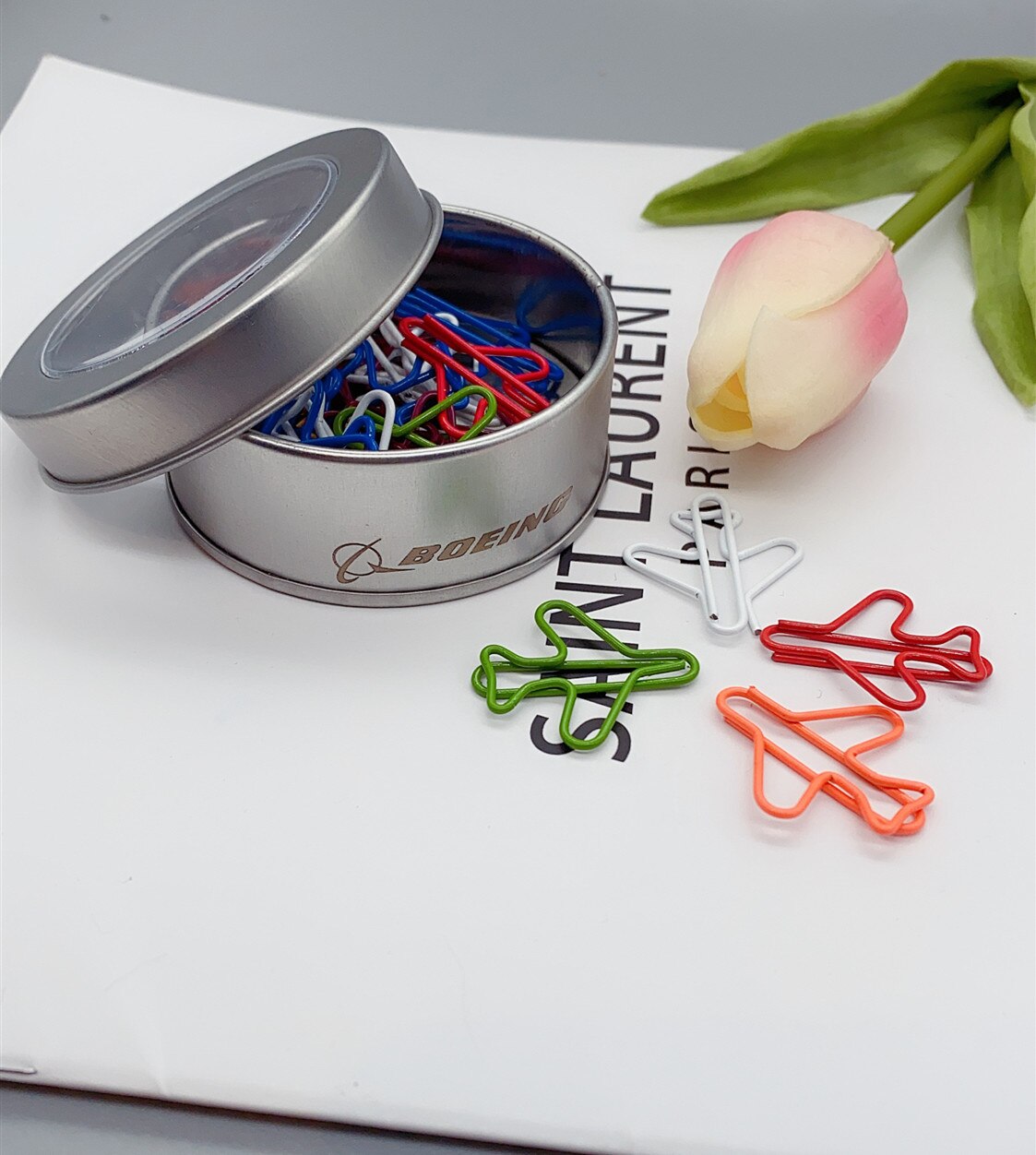 Aircraft Modeling Paper Clip Plane Cute Paper Clips Decorative Airplane Metal Clip Paper Clips Clipe De Papel Office Accessories