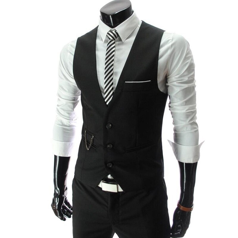 Formale Weste männer schlank Ärmellose Jacke Weste Blazer Männer Weste Colete Ropa hombre Chaleco hombre Anzüge Weste Männer Kleidung