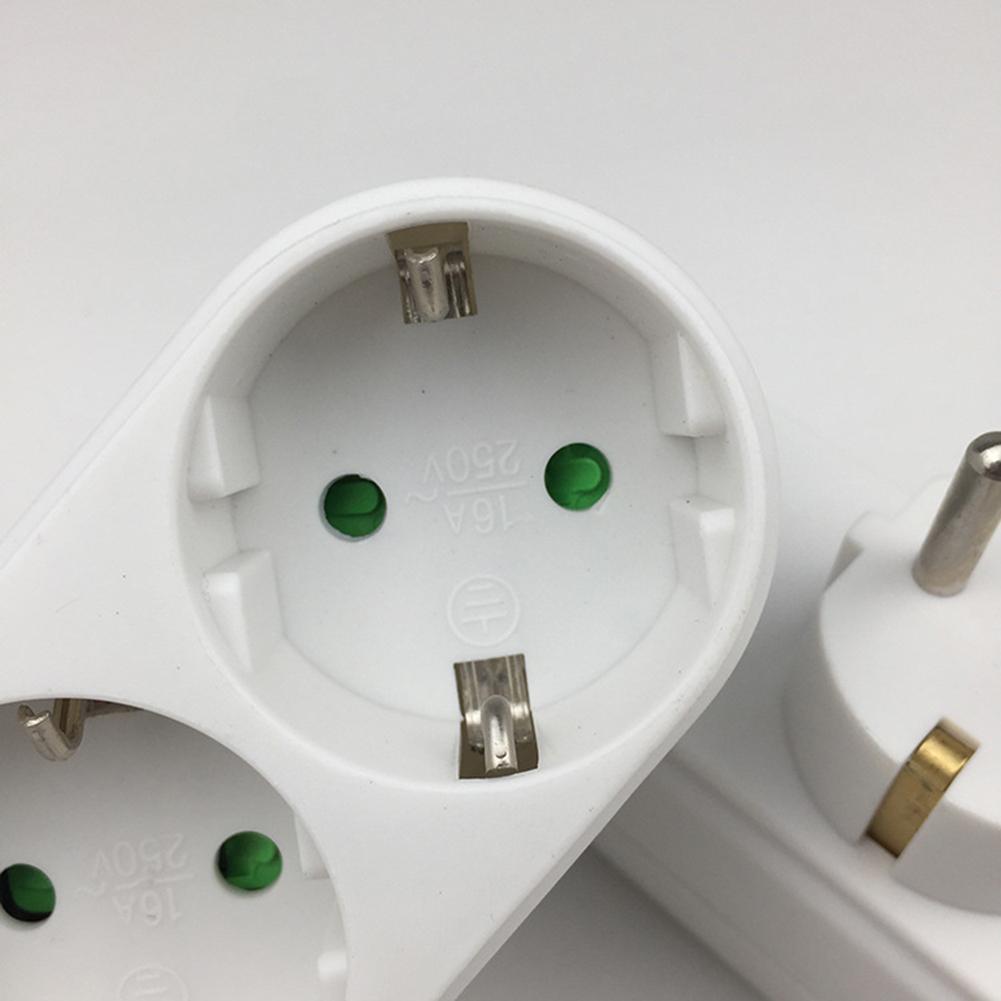 ALLOYSEED EU Stekker Adapter - 1 naar 2 of 1 naar 3 Weg Stopcontact Converter - 250V 16A 3500W Reisstekker