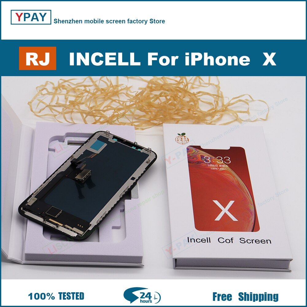RJ Screen For iPhone X Xs Max 11 12 LCD Display Touch Screen Digitizer Assembly No Dead Pixel Replacement Parts True tone