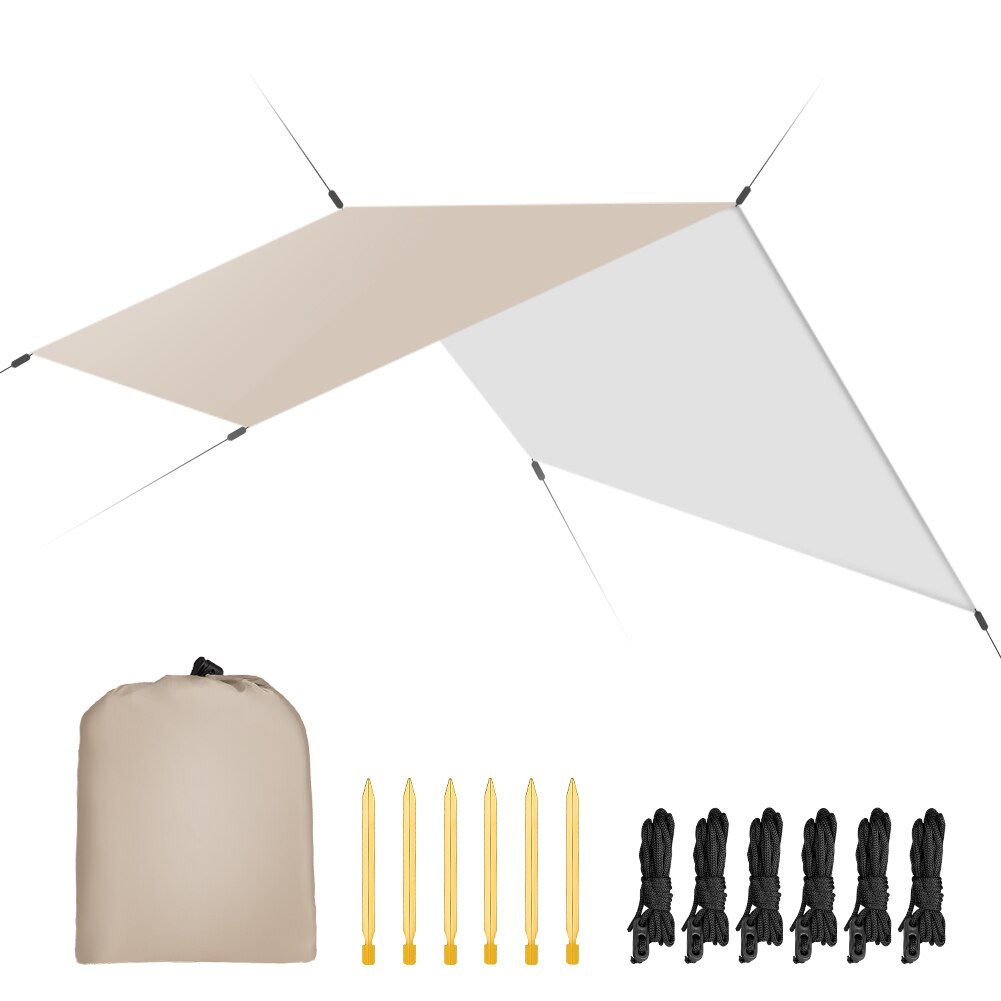 3 mx 3m vedenpitävä aurinkosuoja teltta tarp uv -rantateltta varjo ulkona retkeily riippumatto sade lentää retkeily aurinkovarjo markiisi katos