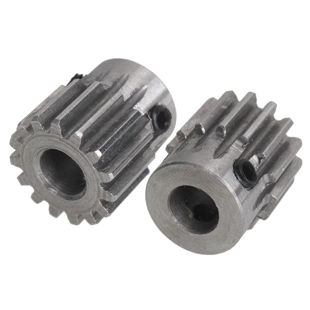 PBLOOT 2 pcs Module 1 15 Tanden 4/5/6/6.35/7/8mm Gat diameter Motor Metalen Stalen Tandwiel