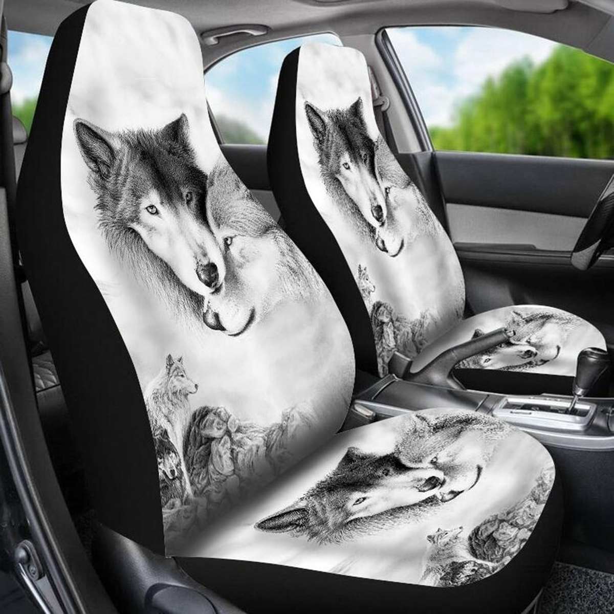 Universal 3D Animal Printing Car Seat Cover for SUV Car Interior Decor Animal Pattern Auto Seat Cover Car Seat Protector