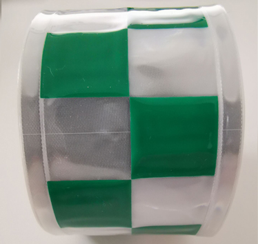 3m reflecterende waarschuwingstape in pvc-kleur voor veiligheidskleding, naaibaar: 5 cmx 3m groen wit