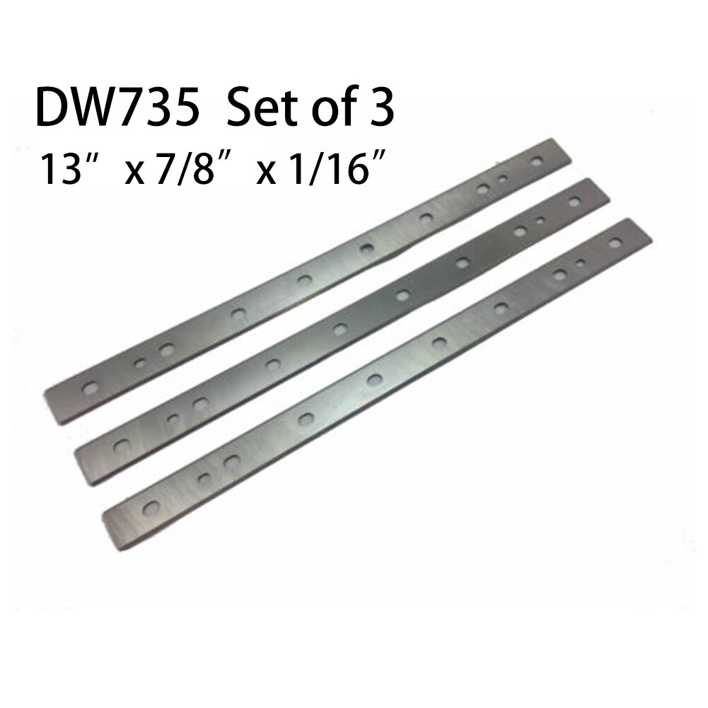 3pcs 13" 7/8 1/16" Planer Regrindable HSS Planer Blades For DW735 Industrial Electric Wood Planer Blades For Woodworking