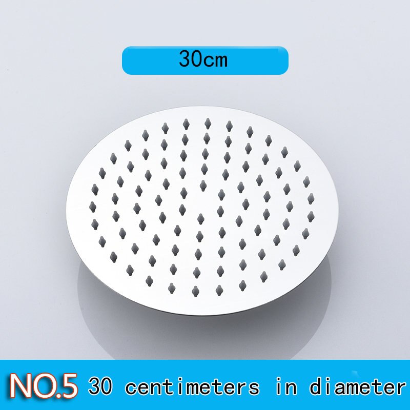 Ronde vierkante roestvrijstalen douchekop regendouchekop regendouche chroom hoge druk chuveiro badkraan ducha: Circulaire 30cm