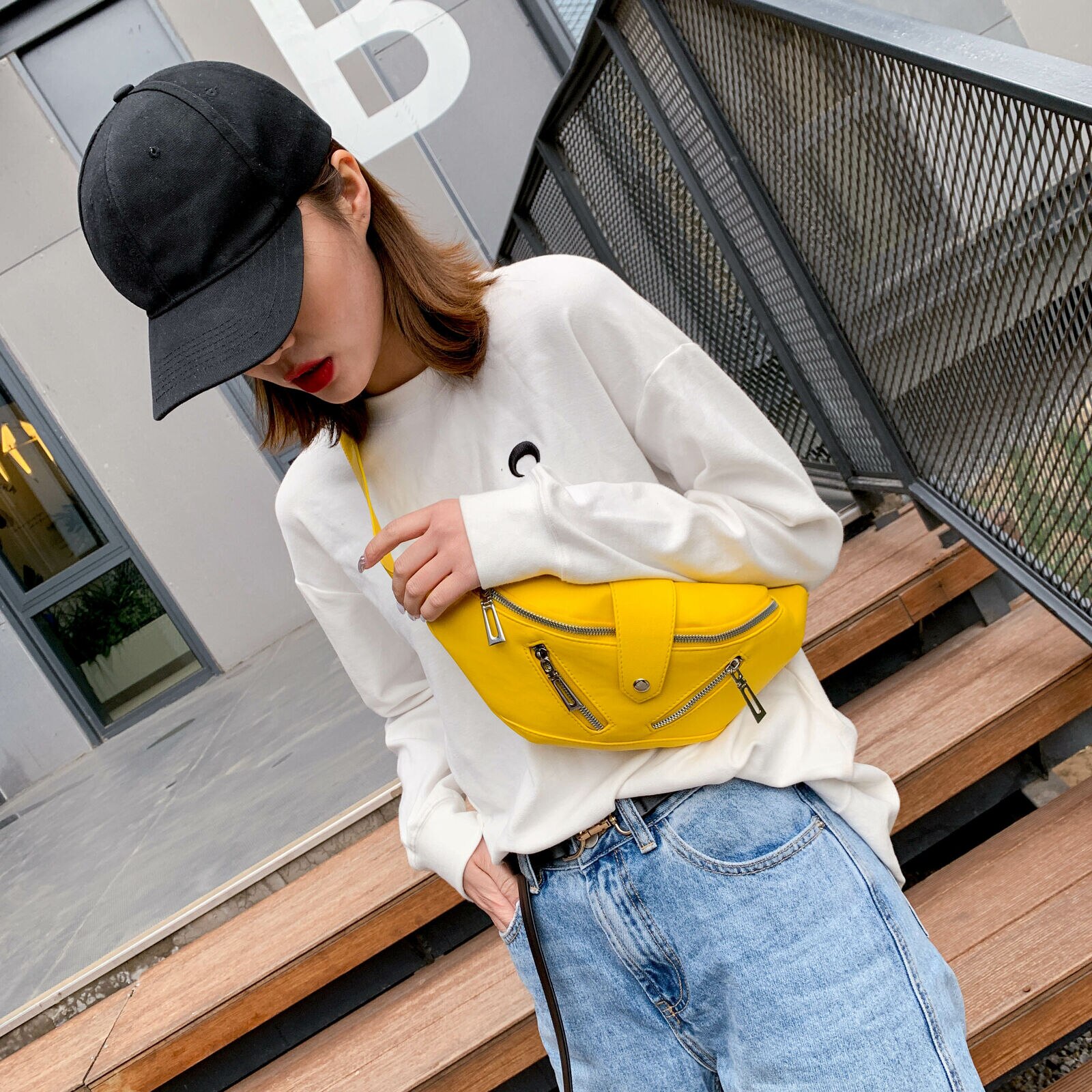 Women Men Waist Bag Fanny Pack Shoulder Chest Bum Purse Travel Zipper Tote Multifunction Sport Waist Pack