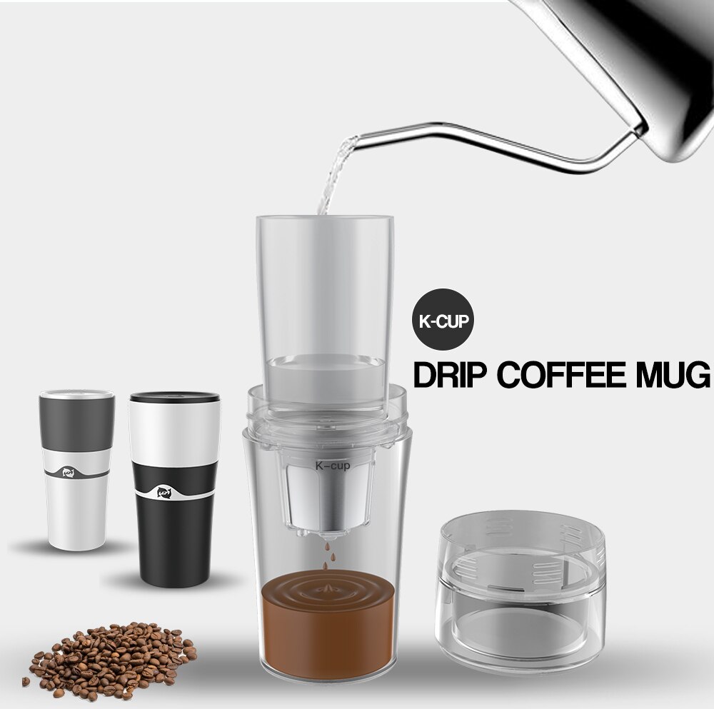 Brew Coffee Maker/Tea Infuser Pitcher - Glass Coffee Tea Brewer Makes the Perfect Cup of Coffee or Tea. With K Cup Cone Fil