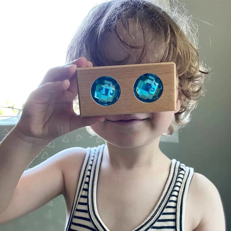 Bloques de gemas de juguete de madera, bloques de apilamiento de arcoíris, bloques de madera Natural, bloques educativos para niños, Speelgoed