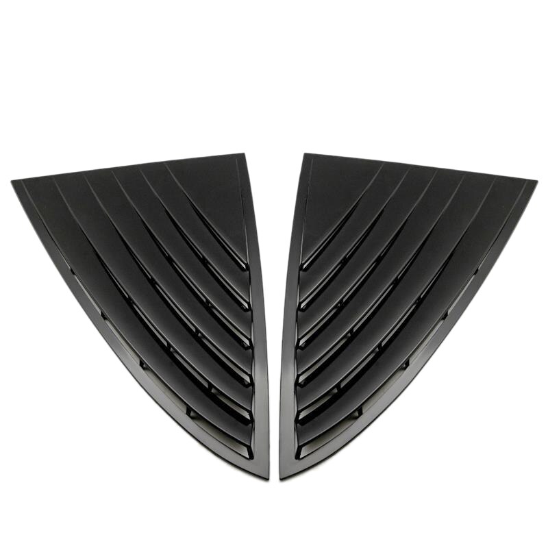 Rear Window Triangular Shutter Deflector Window Stickers for Tesla Model 3: Matte Black