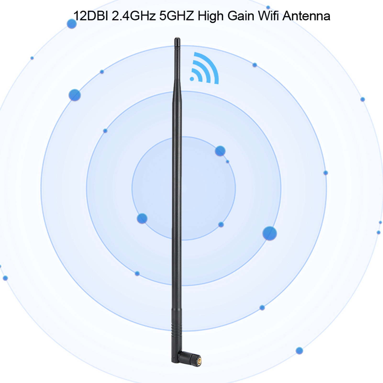 Højforstærkning 12 dbi dual-band wifi-antenne 2.4 ghz trådløs 5 ghz rp-sma netværksantenner til forbedret wifi-signaldækning