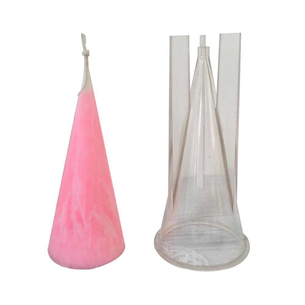 Pyramid Shape Candle Making Handmade Plastic Conical Candle Molds Birthday Christmas Decoration Diy Candel Mold: 2