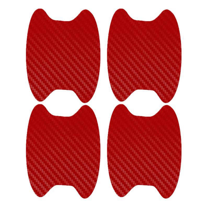 4 unids/set de pegatinas resistentes a los arañazos para coche, pegatinas universales de fibra de carbono para manija de coche, película protectora, pegatina decorativa, accesorios para coche