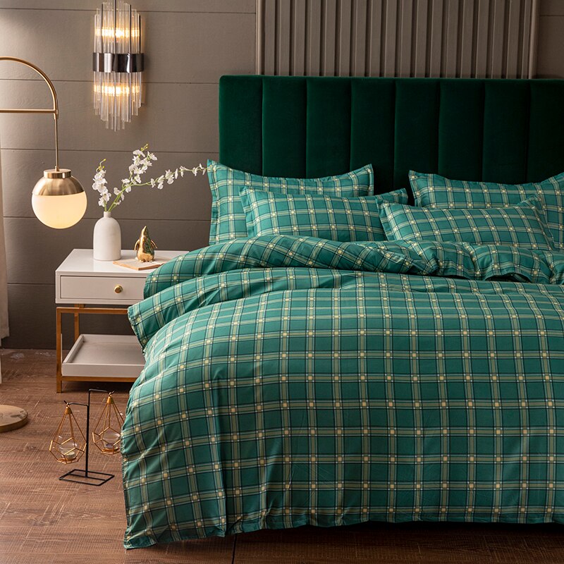 Grå simple striber dynebetræk pudebetræk 3 stk 220 x 240 ，komfort sengesæt king size， 175 x 220 dynebetræk ,200 x 230 sengebetræk