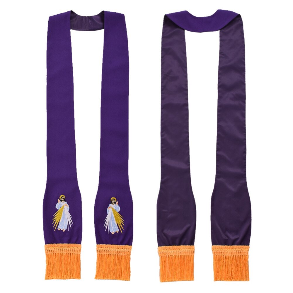 1 Pc Clergy Kerk Communie Confessionele Stola Figuur Geborduurde Stola