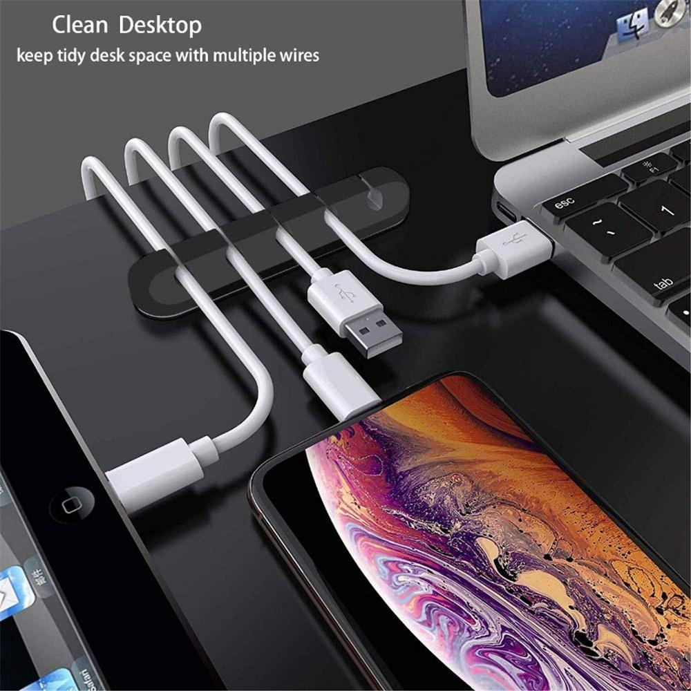 Kabel Veranstalter Draht Wickler Kabel Verwaltung Schreibtisch Kabel Clip Organizer Kabel Veranstalter Silikon USB Kabel Wickler