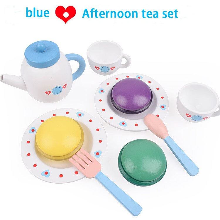 Kids Pretend Play Wooden Kitchen Supplies Role Cooking Food Saucepan Afternoon Tea Set Toys Educational For Children: 13