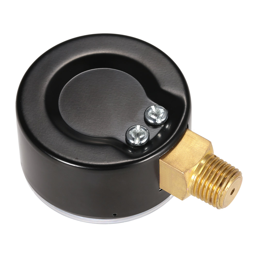 Manometr hydrauliczny robić pomiaru ciśnienia wody w filtrze basenowym 50 mm, gwint 1/4\" NPT, podwójna skala, wypełniony glikierinem.