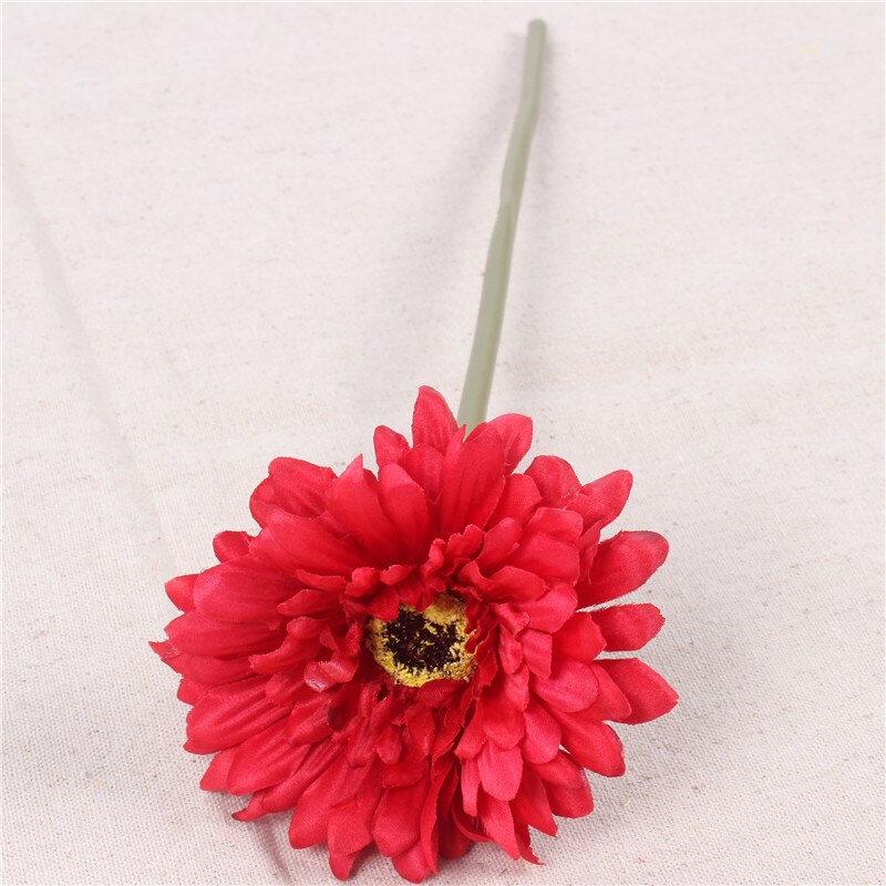 1PCS African chrysanthemum flower wedding flower artificial flower silk flower decoration for home table accessorie: Red