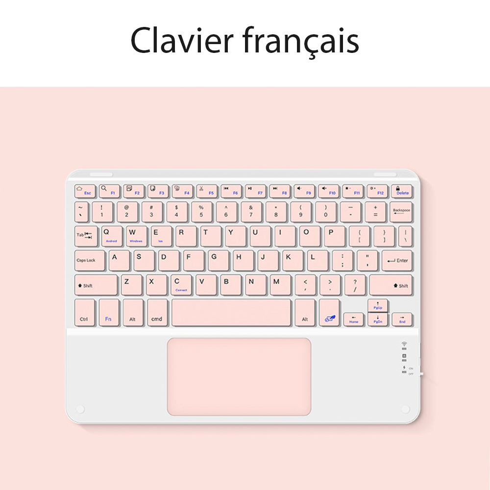 berühren-Tastatur und Maus für Android iOS Fenster Xiaomi Rosa kabellos-Tastatur mehrsprachige iPad-Tastatur lange bereithalten-Tastatur: Schwarz