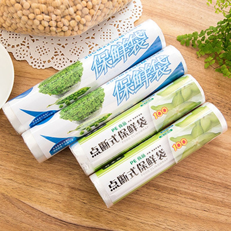 Bolsa de almacenamiento de fruta de alimentos bolsas de plástico nuevas Saran Wrap 1 rollo cocina fresca mantener sellador de calor bolsa de ahorro de alimentos al vacío