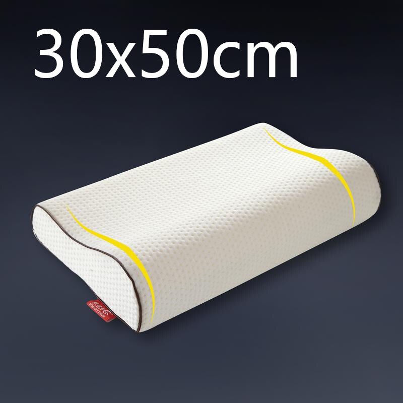 Bamboo Pillow Memory Foam Stay Cool Removable Cover with Zipper Hotel Hypoallergenic Pillow Relieves Snoring migrain: xiaogezi50x30cm