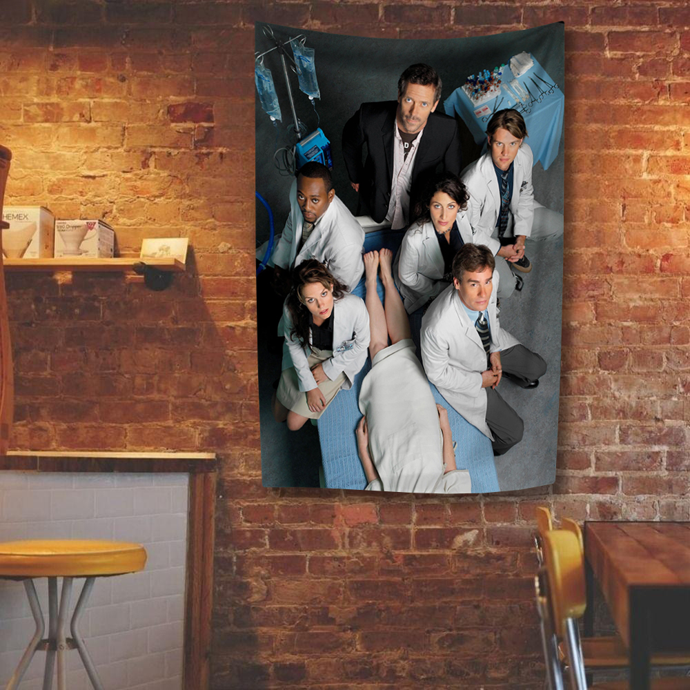 House The Doctor Tapestry Classic TV Home Decor Wall Hanging Coverings For Bedroom Dorm Living Room Background Cloth Fans: 140x205cm / Purple Grey