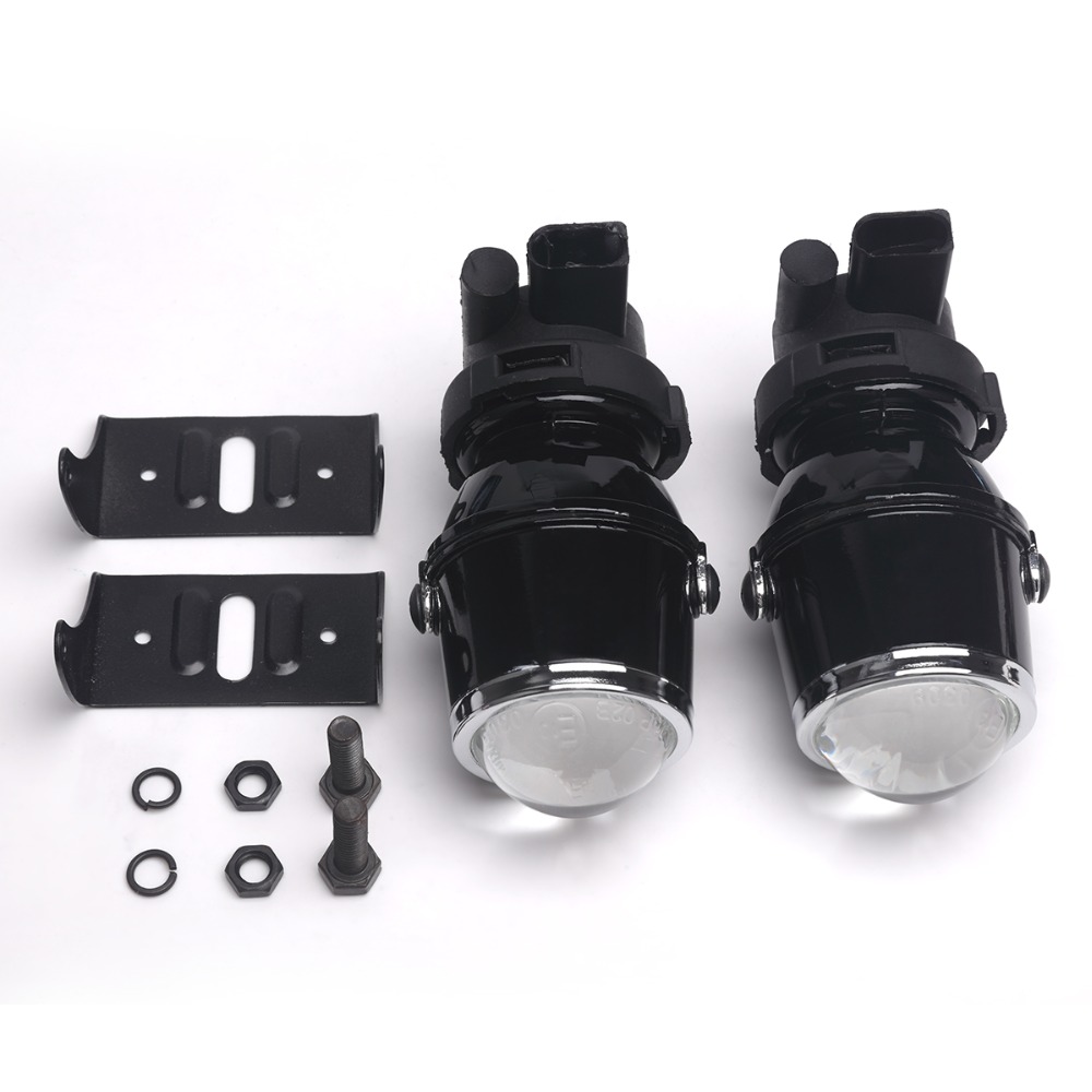 Estilo de coche de xenón H3 lámpara de niebla lámpara Hid lente del proyector de conducción para faro de coche proyector de xenón oculto lente Kit de 6000K