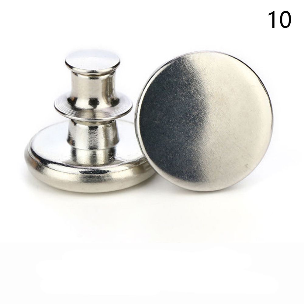 1 PC retro schnappen Verschluss Metall Tasten für Kleidung Jeans Abnehmbare Verstellbare Hosen Tasten Kostenloser Nagel NäHenne stecken Taille Geschmack Stift: 10