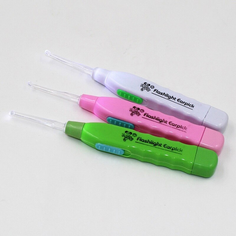 1 pc led-lampjes oorstokjes, oorsmeerverwijderaar, reiniger, oorstokje, curette, willekeurige kleur
