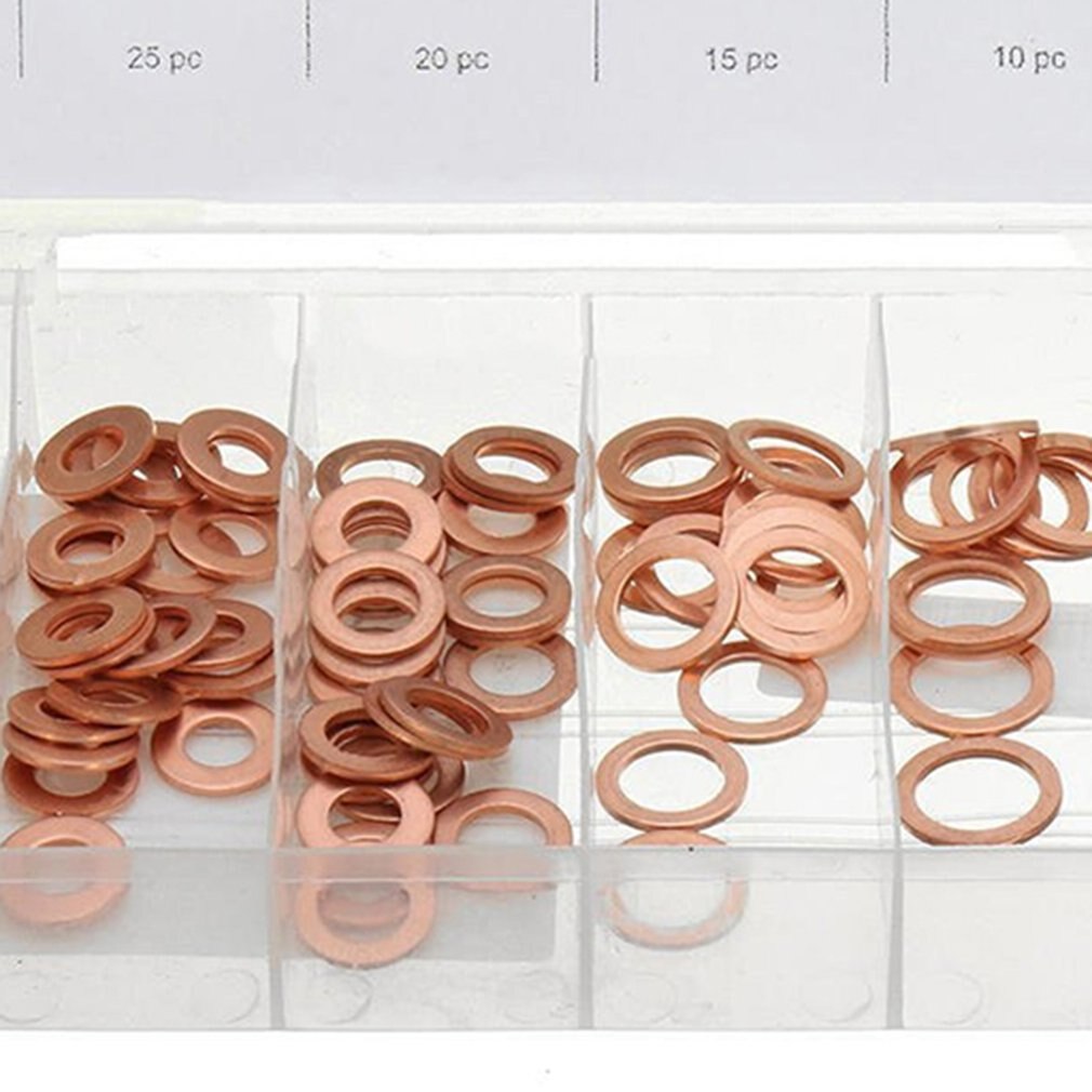 110pcs copper washer combination boxed copper washers Copper Washer Assortment Flat Ring combination washer