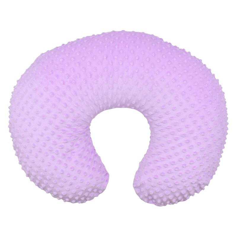 Ultra Zachte Minky Dot Verpleging Kussen Cover Multi-Gebruik Borstvoeding Kussensloop Kussenovertrekken Pasgeboren U-Vormige Cuddle Case Verwijderbare: Light Purple